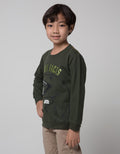 Little M Dino Foil Sweater Anak Laki-laki