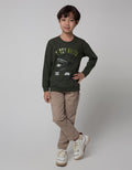 Little M Dino Foil Sweater Anak Laki-laki