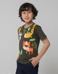 Little M Animal Print Kaos Anak Laki-laki