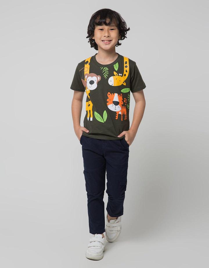 Little M Animal Print Kaos Anak Laki-laki
