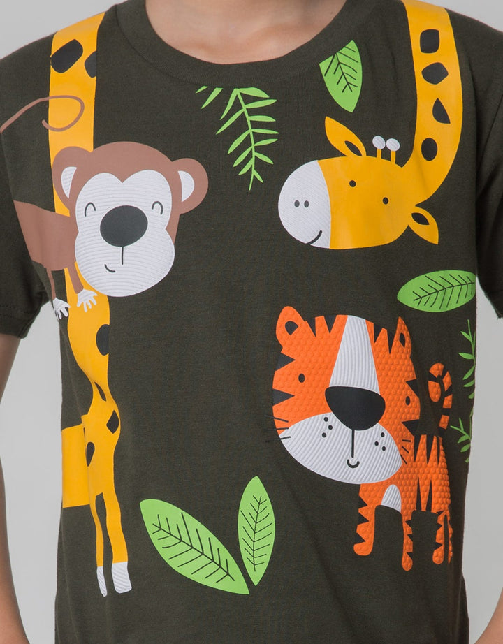 Little M Animal Print Kaos Anak Laki-laki