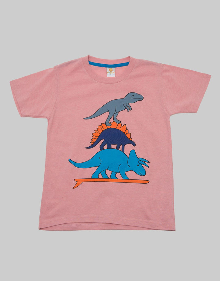 Little M Dino Print Kaos Anak Laki-laki