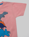 Little M Dino Print Kaos Anak Laki-laki