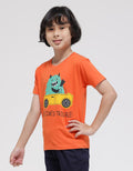 Little M Monster Print Kaos Anak Laki-laki
