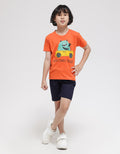 Little M Monster Print Kaos Anak Laki-laki
