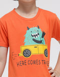 Little M Monster Print Kaos Anak Laki-laki