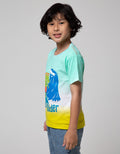 Little M Ombre Dino Kaos Anak Laki-Laki