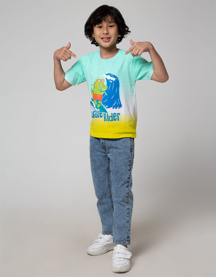 Little M Ombre Dino Kaos Anak Laki-Laki