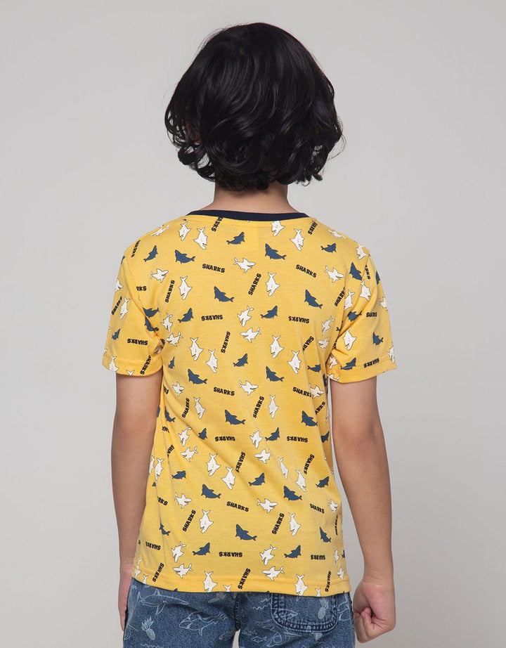 Little M Fish Bordir Kaos Anak Laki-laki