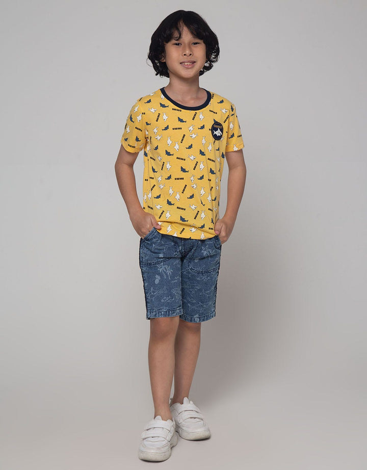 Little M Fish Bordir Kaos Anak Laki-laki