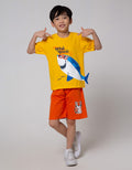Little M Shark Splash Kaos Anak Laki-laki