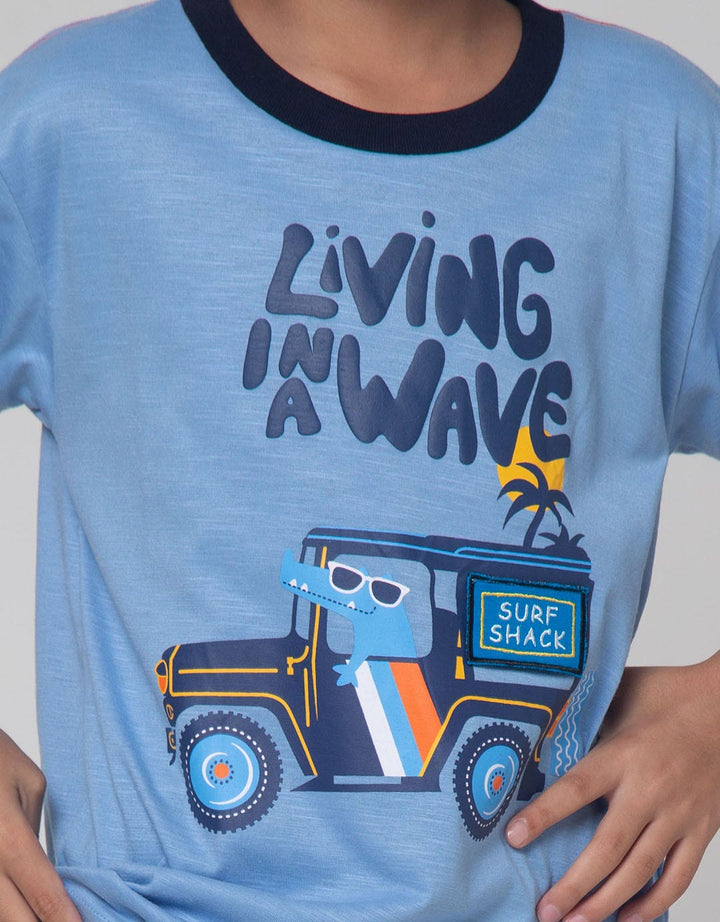 Little M Living Wave Kaos Anak Laki-laki