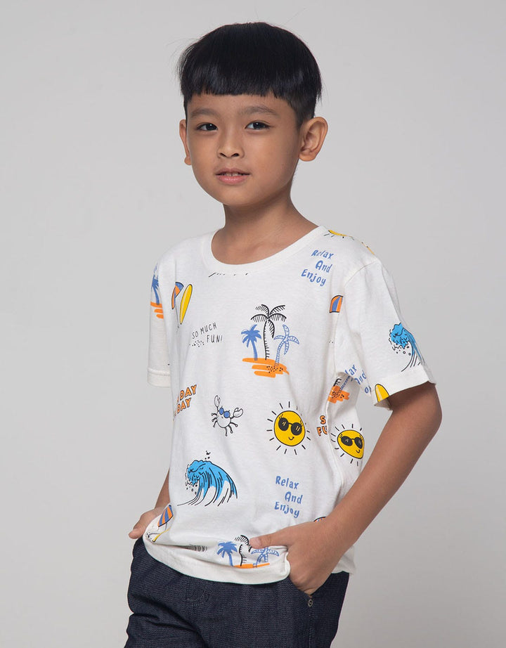 Little M Relax Print Kaos Anak Laki-laki