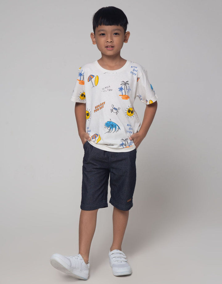 Little M Relax Print Kaos Anak Laki-laki