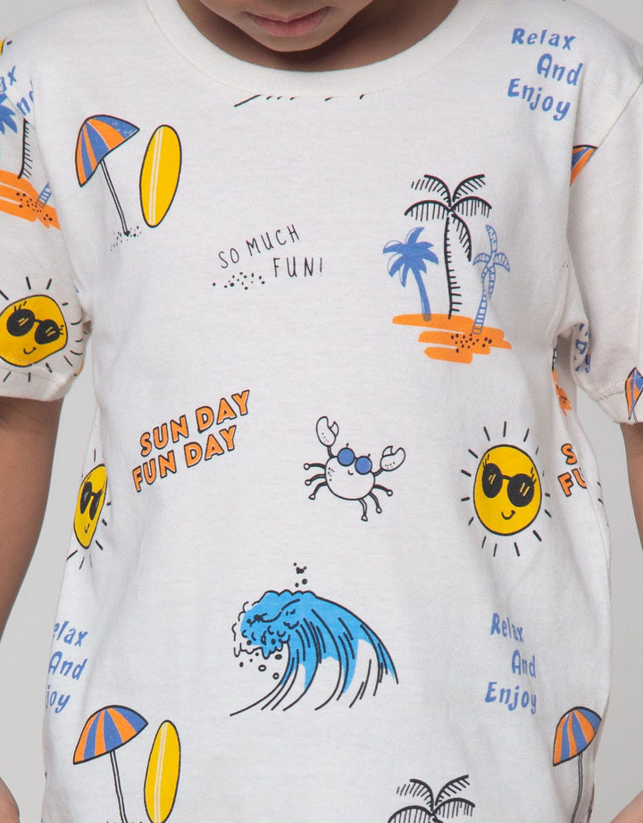 Little M Relax Print Kaos Anak Laki-laki