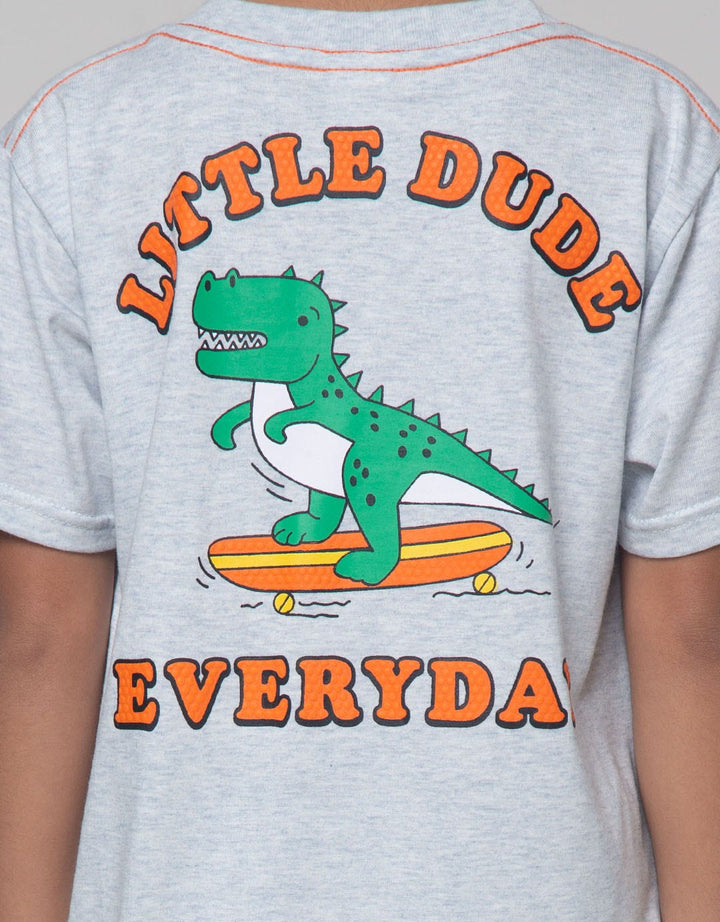 Little M Dino Side Boys T-Shirt