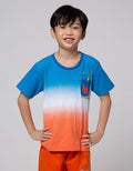 Little M Dino Ombre Kaos Anak Laki-laki
