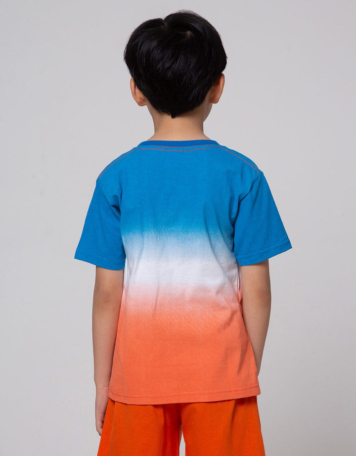 Little M Dino Ombre Kaos Anak Laki-laki