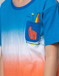 Little M Dino Ombre Kaos Anak Laki-laki