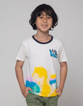 Little M Dino Spray Kaos Anak Laki-laki