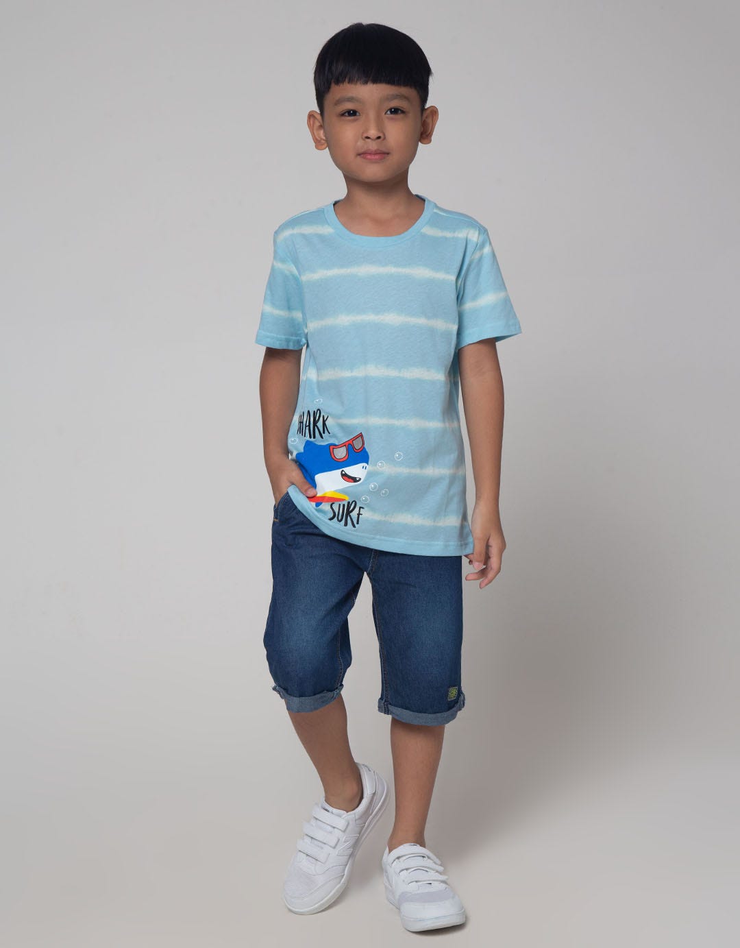 Little M Rotary Shark Kaos Anak Laki-laki