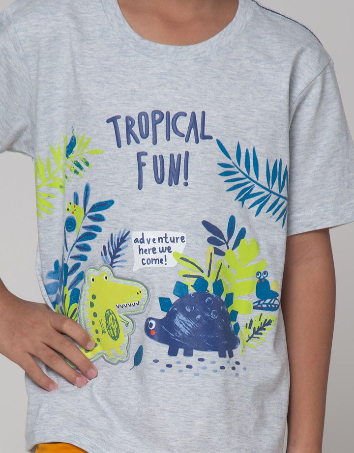 Little M Tropical Fun Kaos Anak Laki-laki