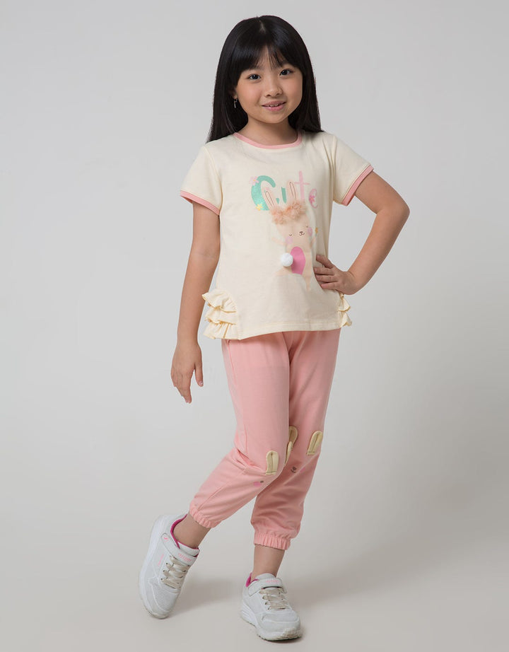 Little M Cute Bunny Flop Kaos Anak Perempuan