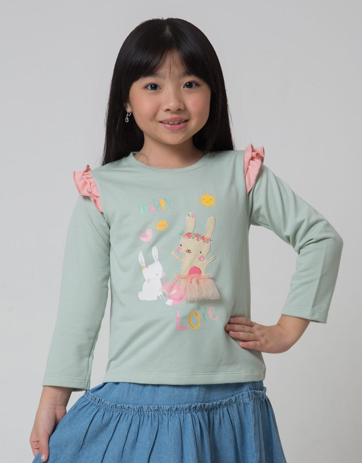 Little M Bunny Flop Kaos Anak Perempuan