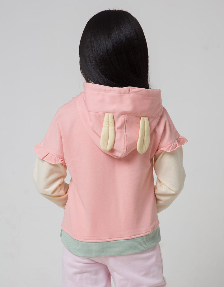 Little M Bunny Hoodie Sweater Anak Perempuan