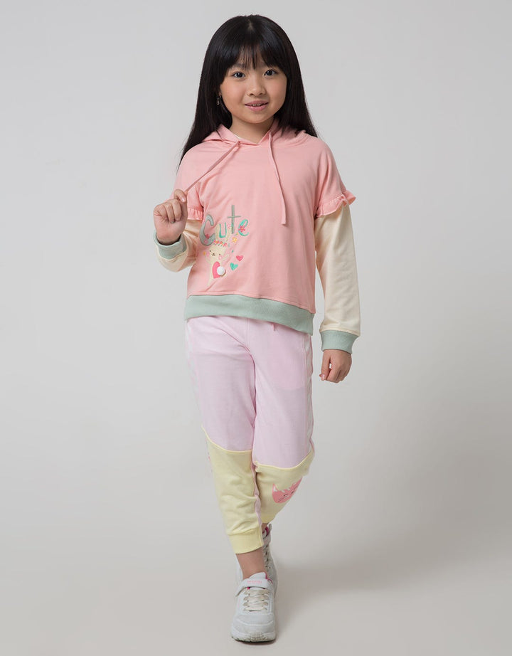 Little M Bunny Hoodie Sweater Anak Perempuan