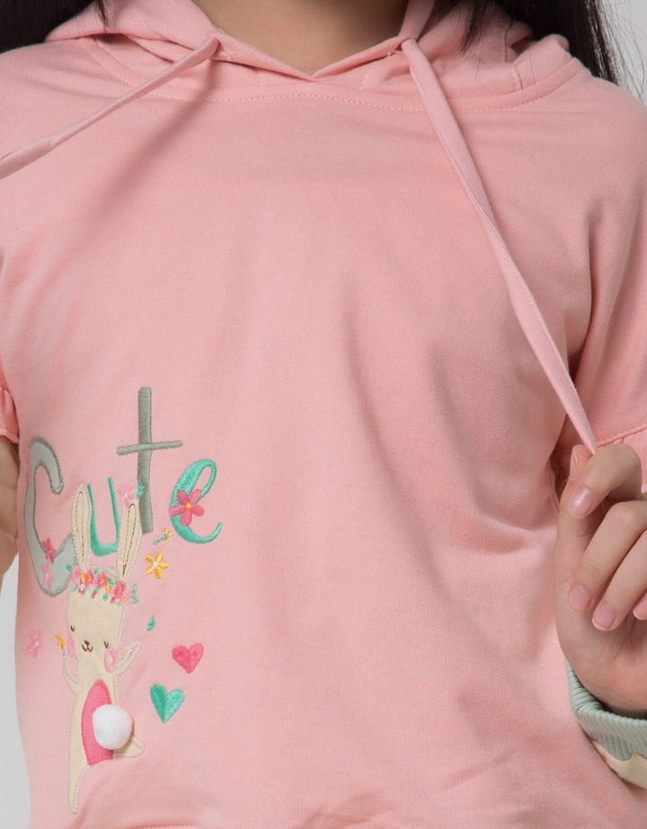 Little M Bunny Hoodie Sweater Anak Perempuan