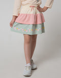 Little M Mini Skirt Stacked Ruffle Print
