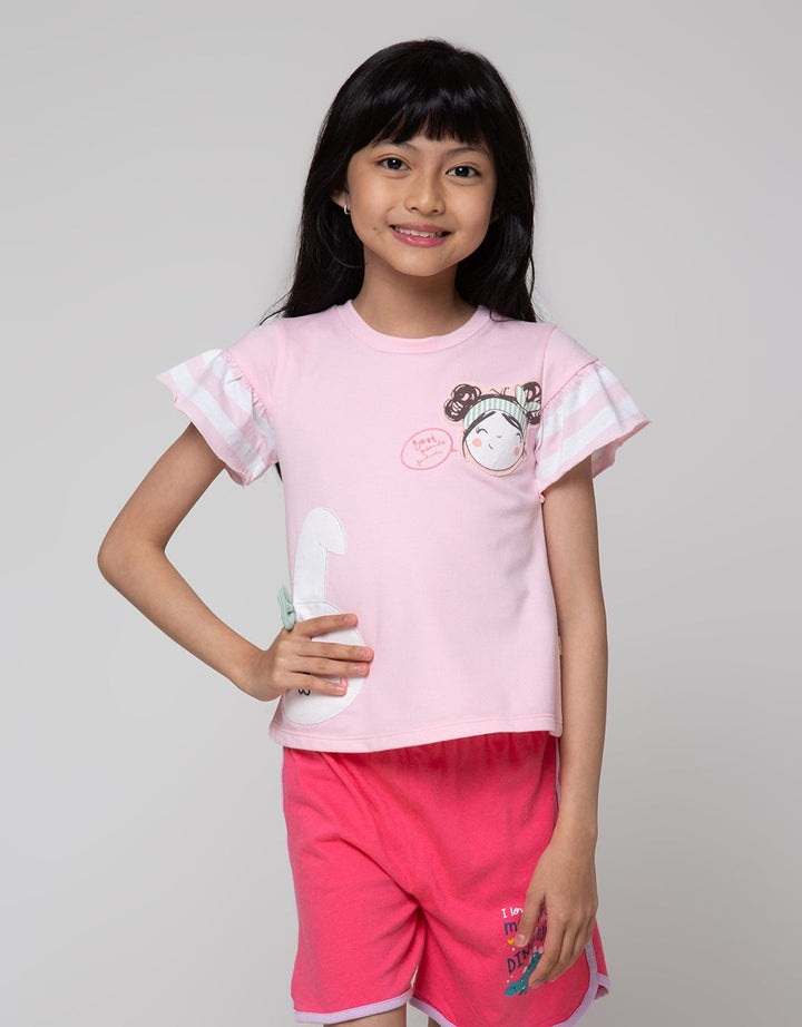 Little M Ruffle Best Kaos Anak Perempuan