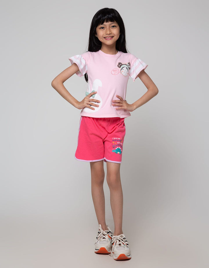 Little M Ruffle Best Kaos Anak Perempuan