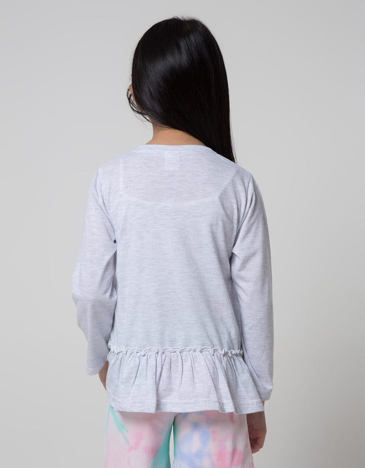 Little M Unicorn Print Kaos Anak Perempuan