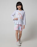 Little M Unicorn Print Kaos Anak Perempuan