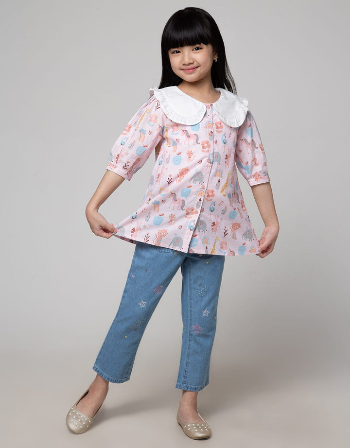 Little M Korean Ruffle Blouse Anak Perempuan