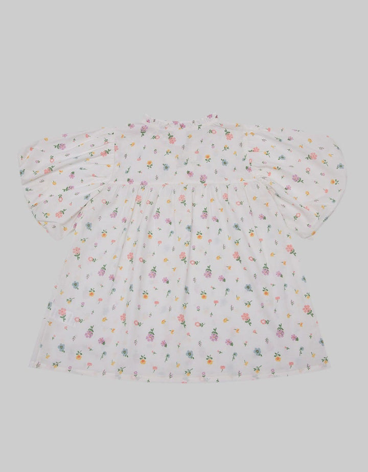 Little M Blouse Print Lengan Balon Anak Perempuan