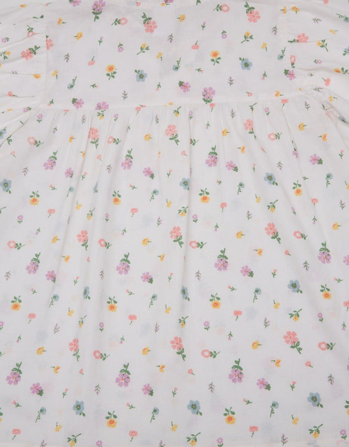 Little M Blouse Print Lengan Balon Anak Perempuan