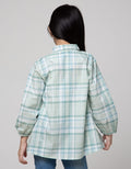 Little M Check Plaid Kemeja Blouse Anak Perempuan