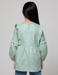 Little M Ruffle Detail Blouse for Girls
