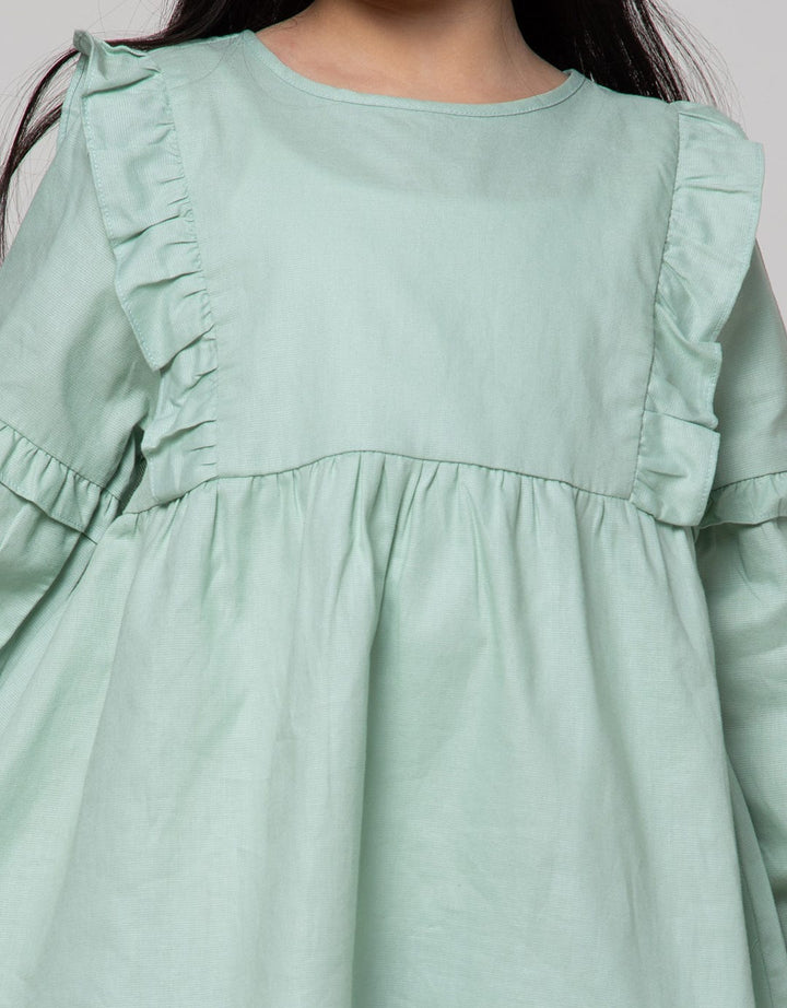 Little M Ruffle Detail Blouse for Girls
