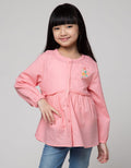 Little M Short Sleeve Midi Dress Overall Karet Kotak Bunny
