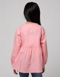 Little M Short Sleeve Midi Dress Overall Karet Kotak Bunny