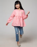 Little M Short Sleeve Midi Dress Overall Karet Kotak Bunny