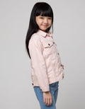 Little M Denim Jacket Belakang Bordir Aplikasi Unicorn