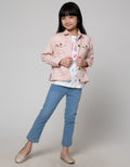 Little M Denim Jacket Belakang Bordir Aplikasi Unicorn