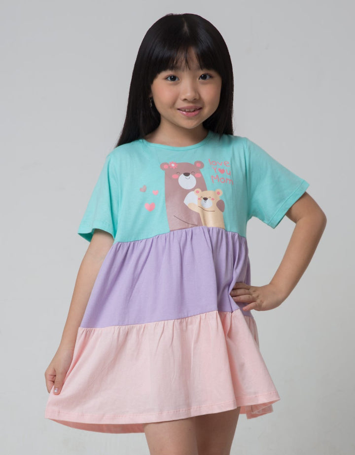 Little M Bear Daily Dress Anak Perempuan