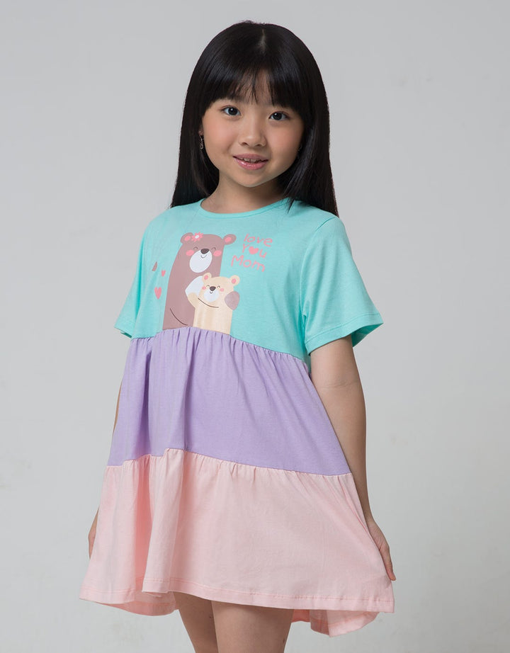 Little M Bear Daily Dress Anak Perempuan
