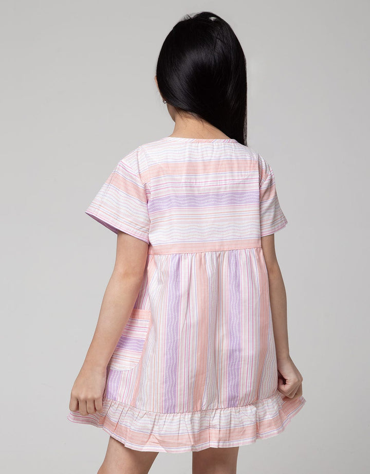 Little M Salur Pocket Midi Dress Anak Perempuan